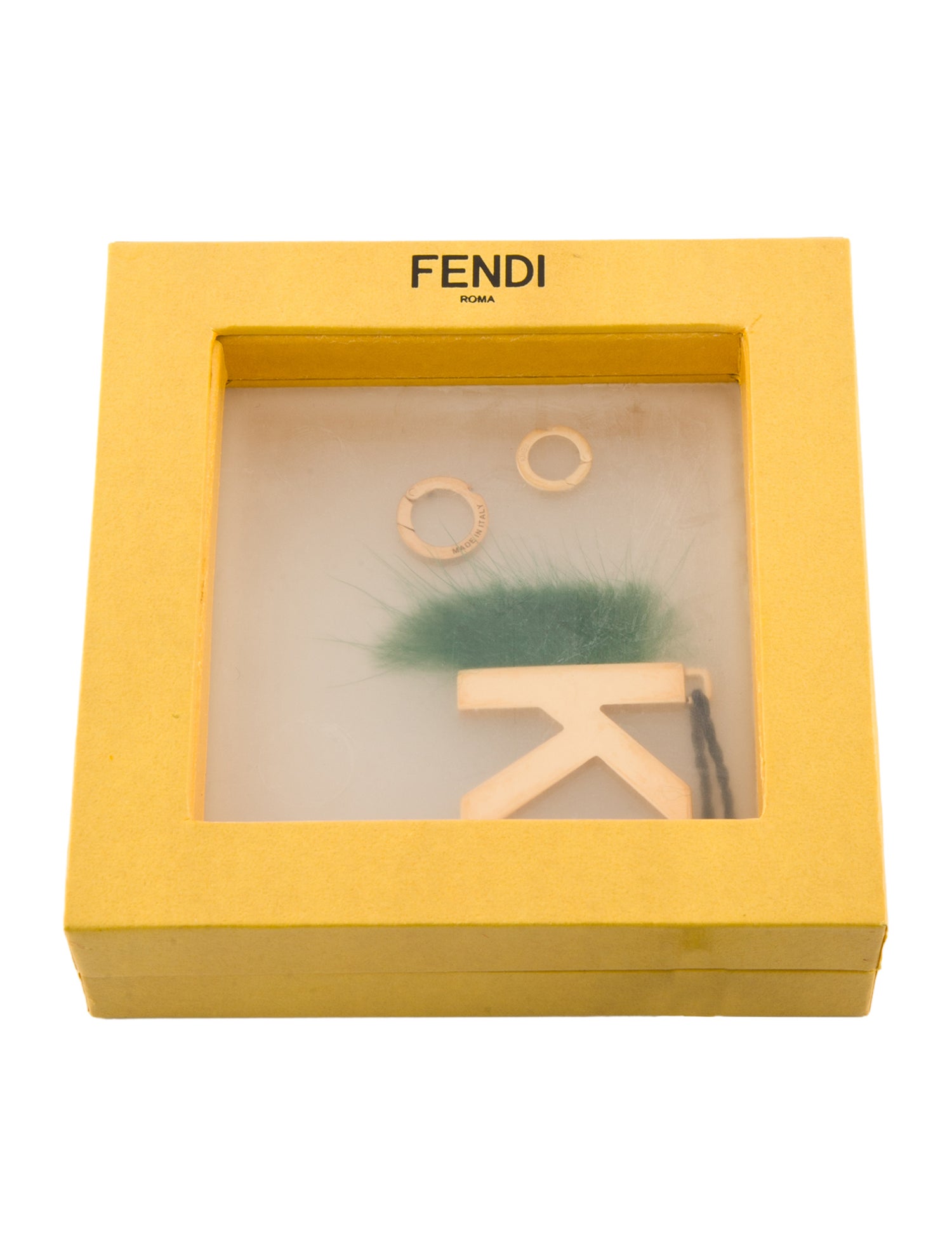Fendi Fendi Fur ABClick Letter K Charm w/ Tags