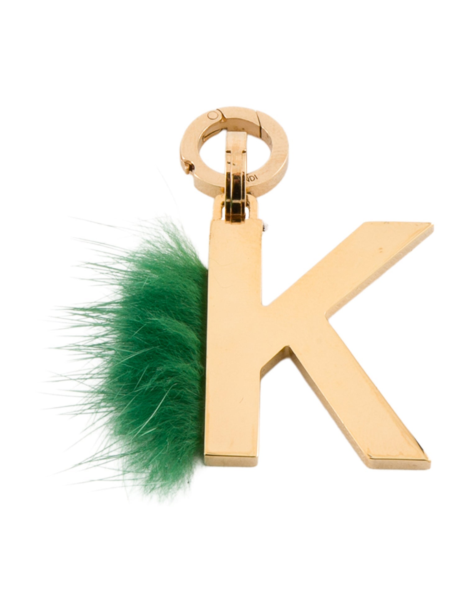 Fendi Fendi Fur ABClick Letter K Charm w/ Tags