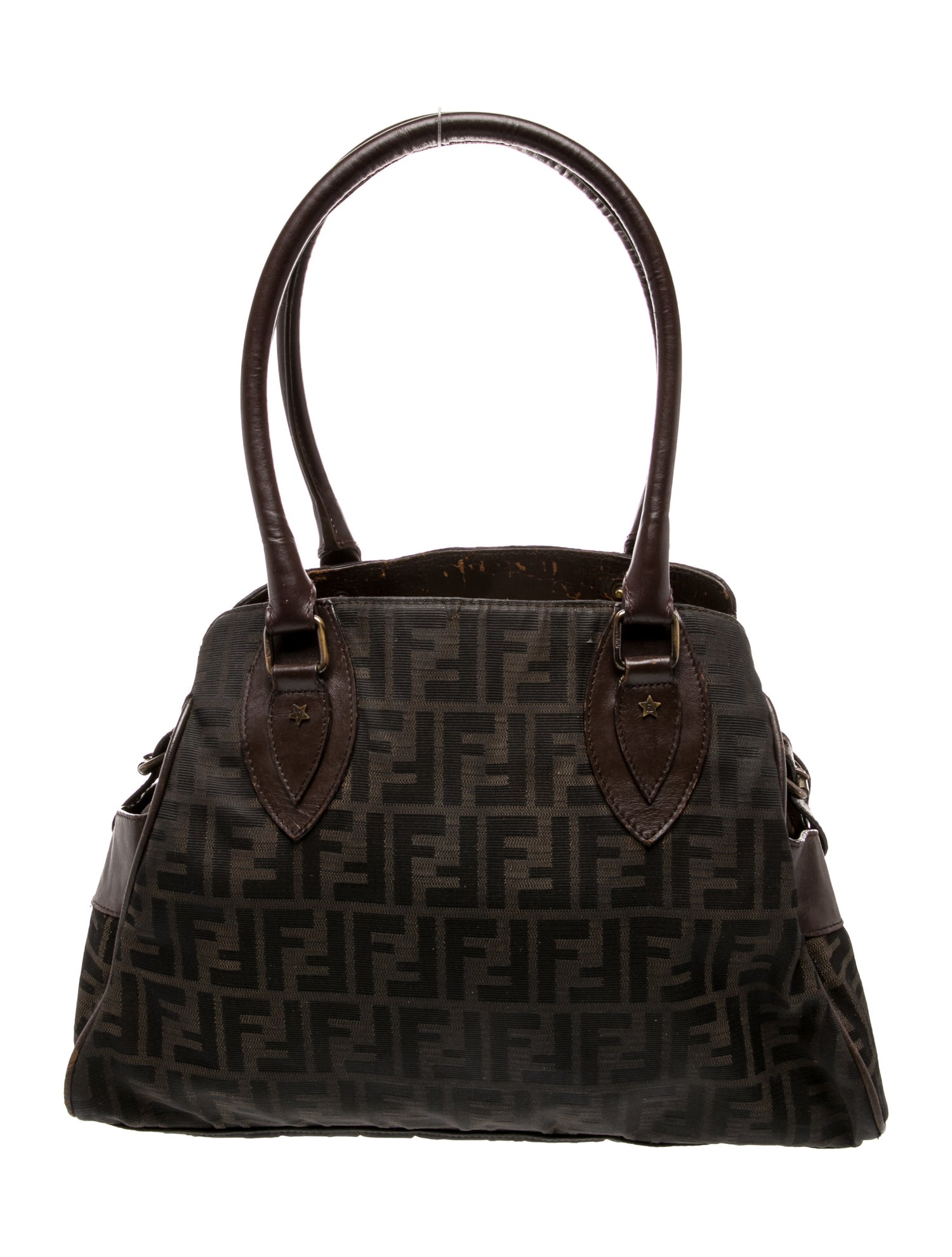 Fendi Zucca FF Du Jour Vintage - Brown Shoulder Bags, Handbags