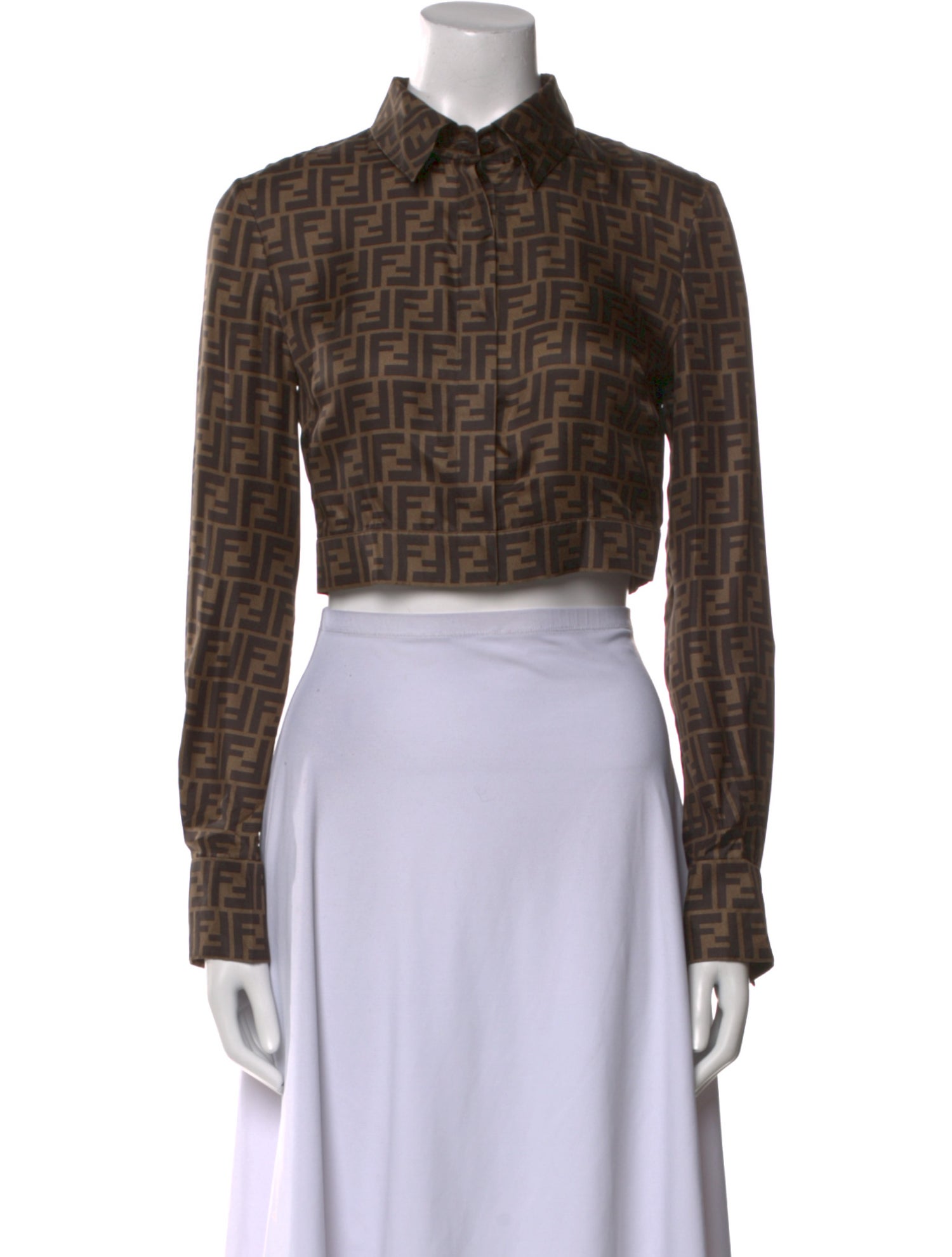 Fendi 2022 Silk Crop Top