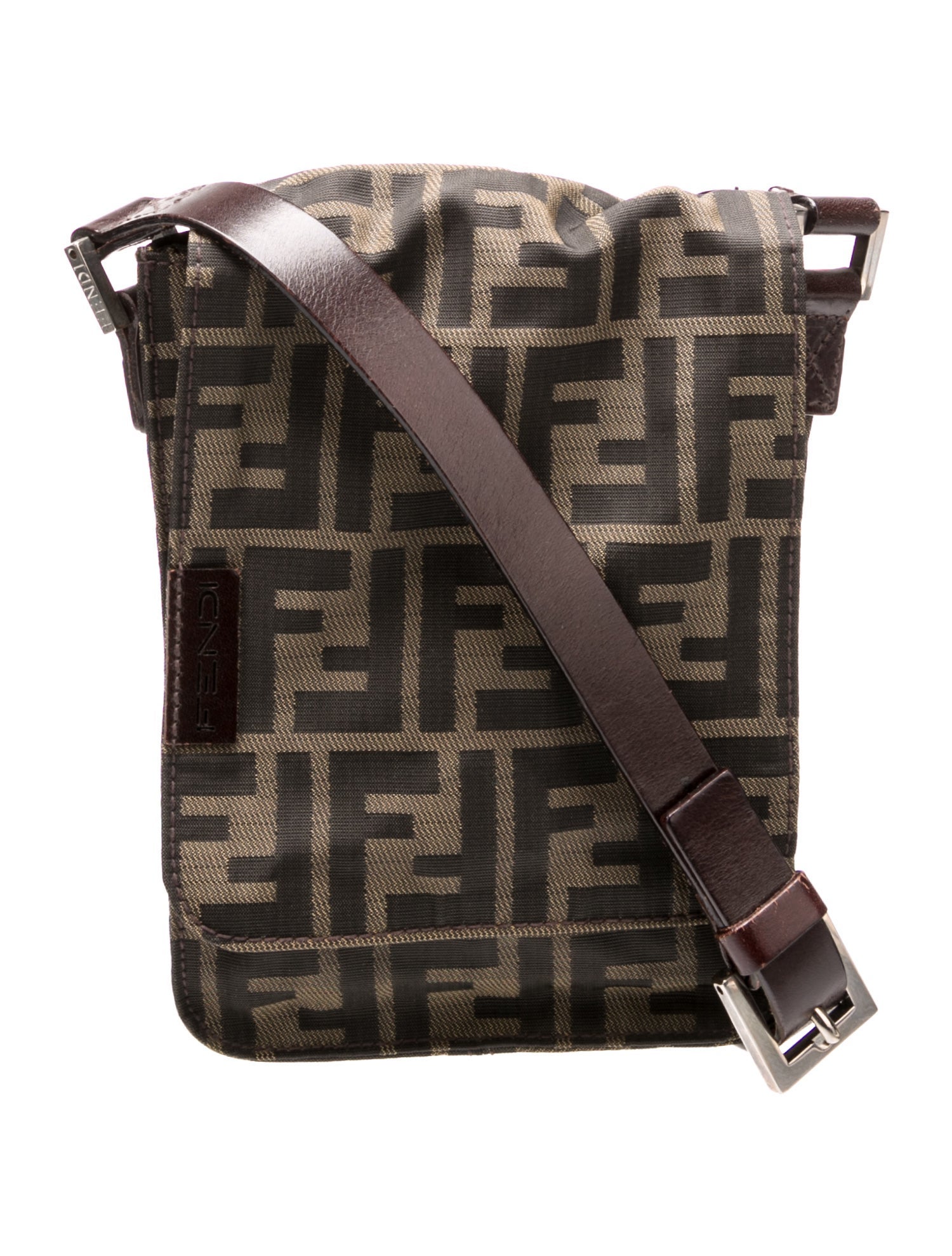 Fendi Zucca FF Messenger Bag Vintage