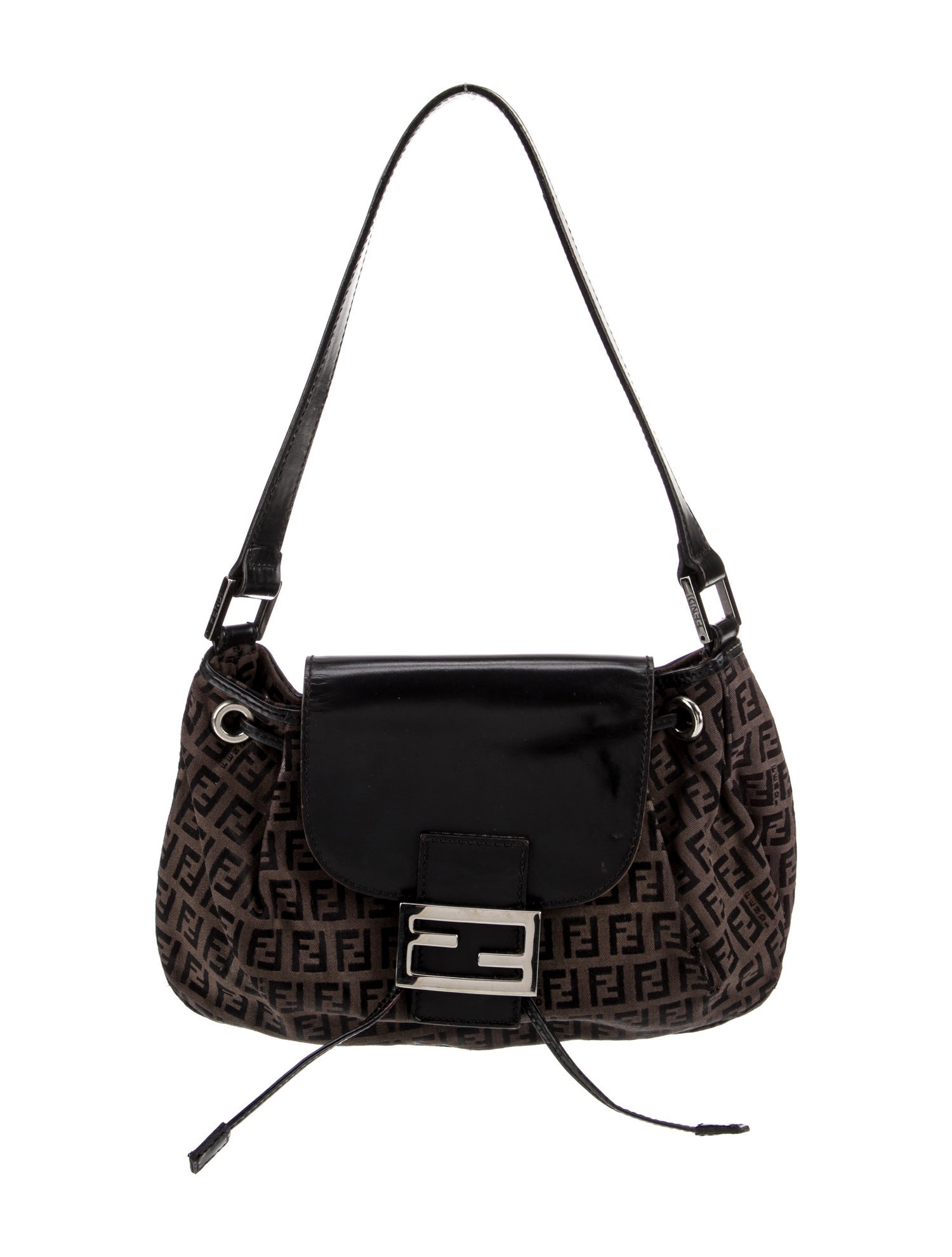 Fendi Zucchino FF Shoulder Bag Vintage