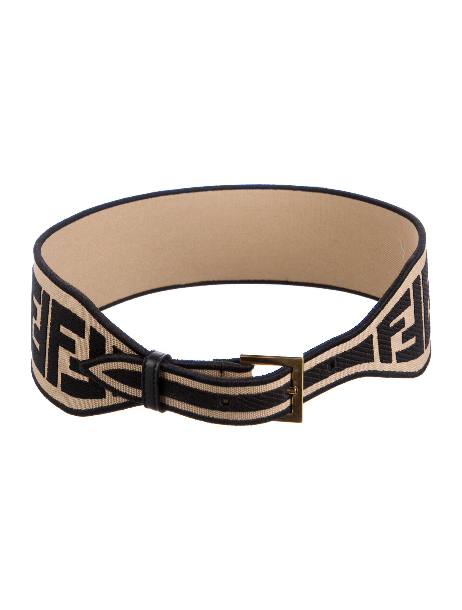 Fendi Zucca FF Logo Wide Waist Belt