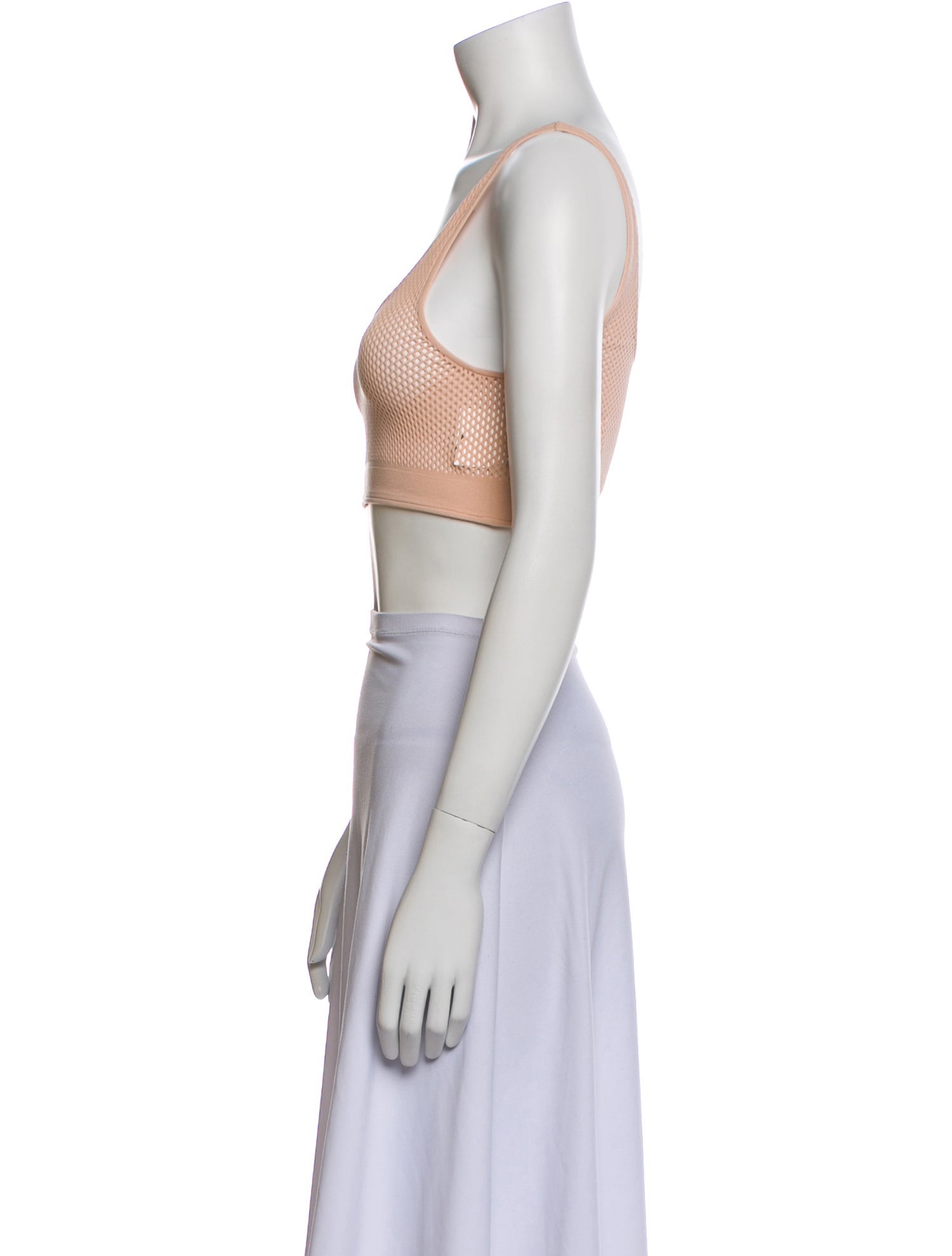 Fendi Square Neckline Sleeveless Crop Top