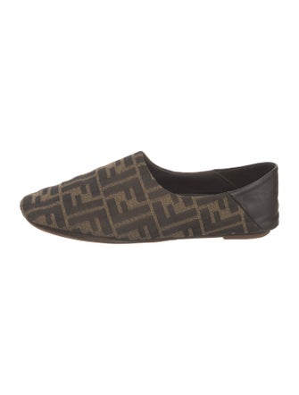 Fendi Zucca FF Logo Canvas Flats