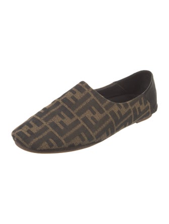Fendi Zucca FF Logo Canvas Flats