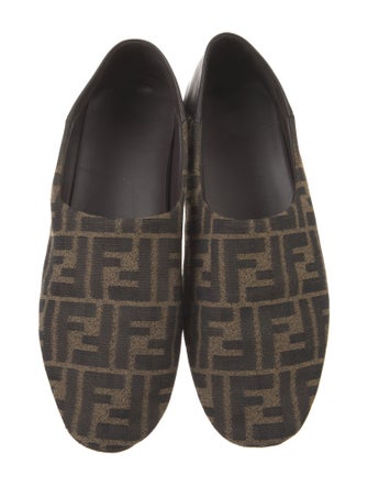 Fendi Zucca FF Logo Canvas Flats