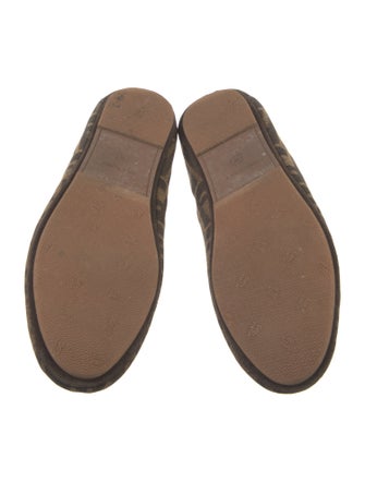 Fendi Zucca FF Logo Canvas Flats