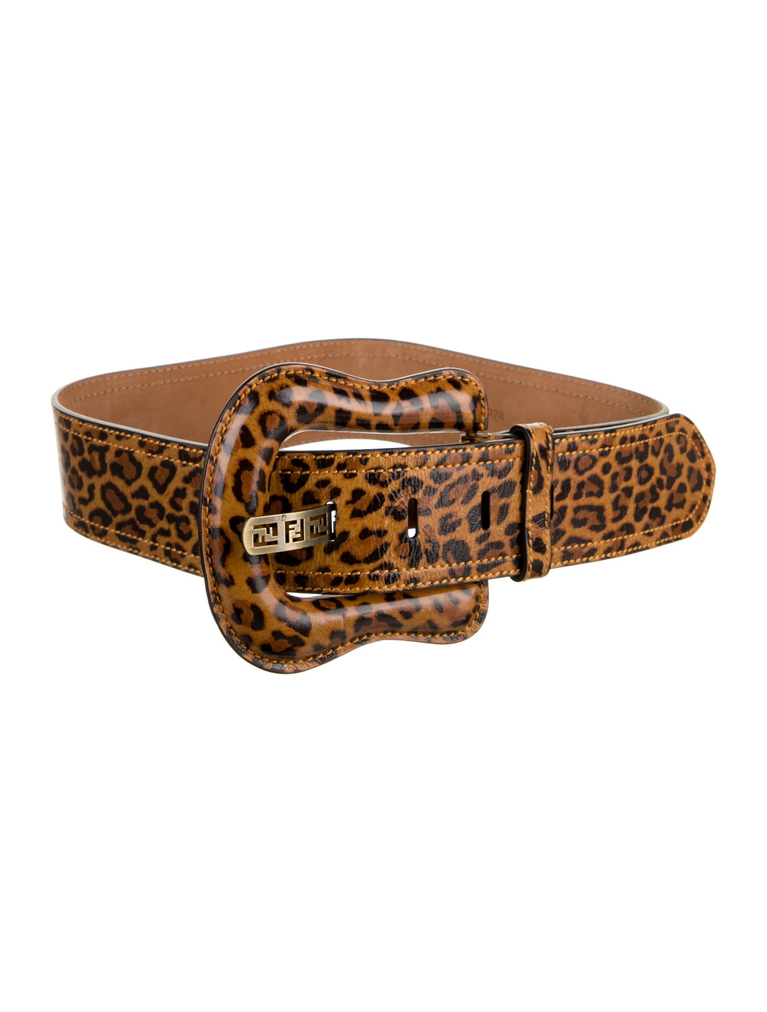 Fendi Wide Leather Belt