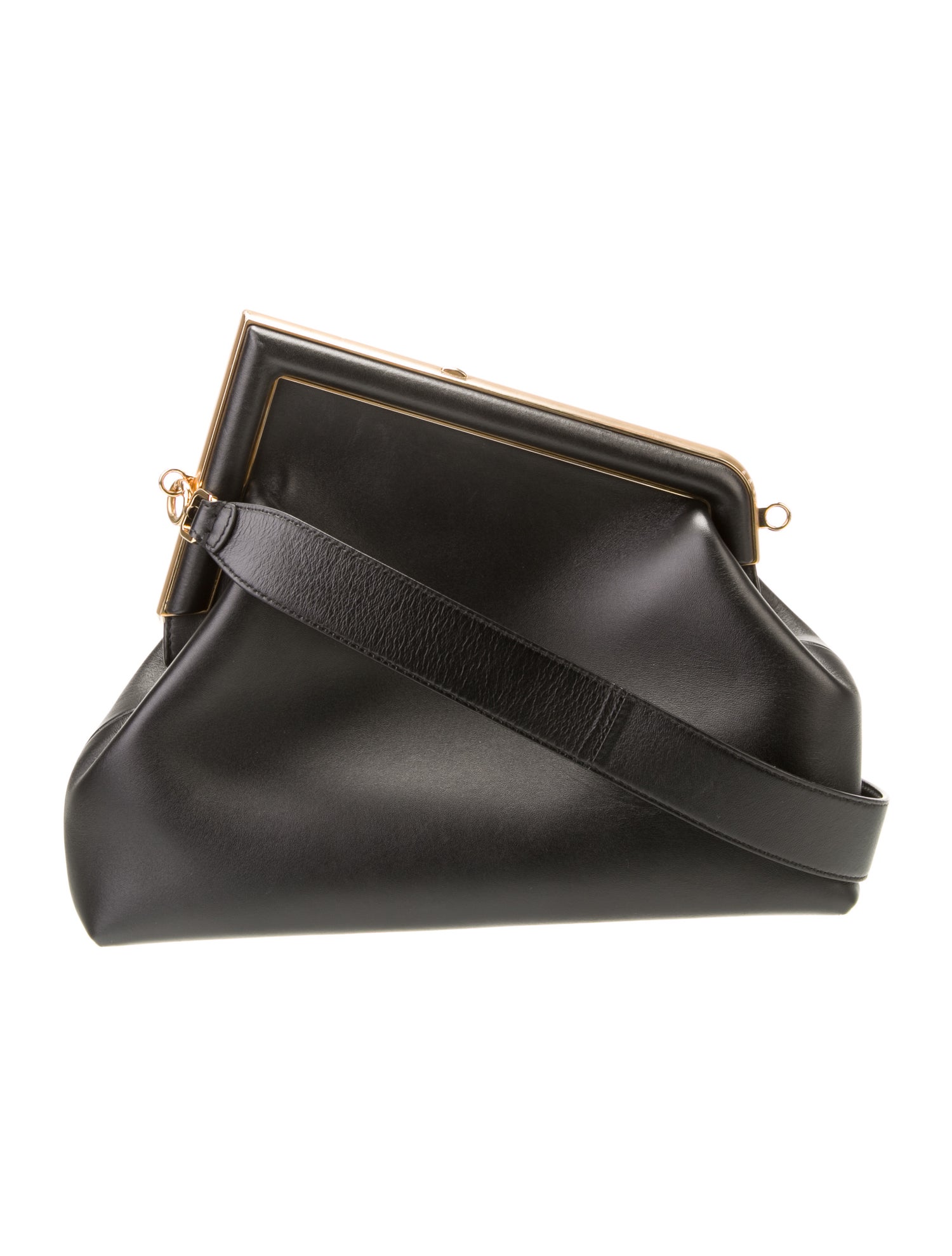 Fendi Leather First Clutch Medium