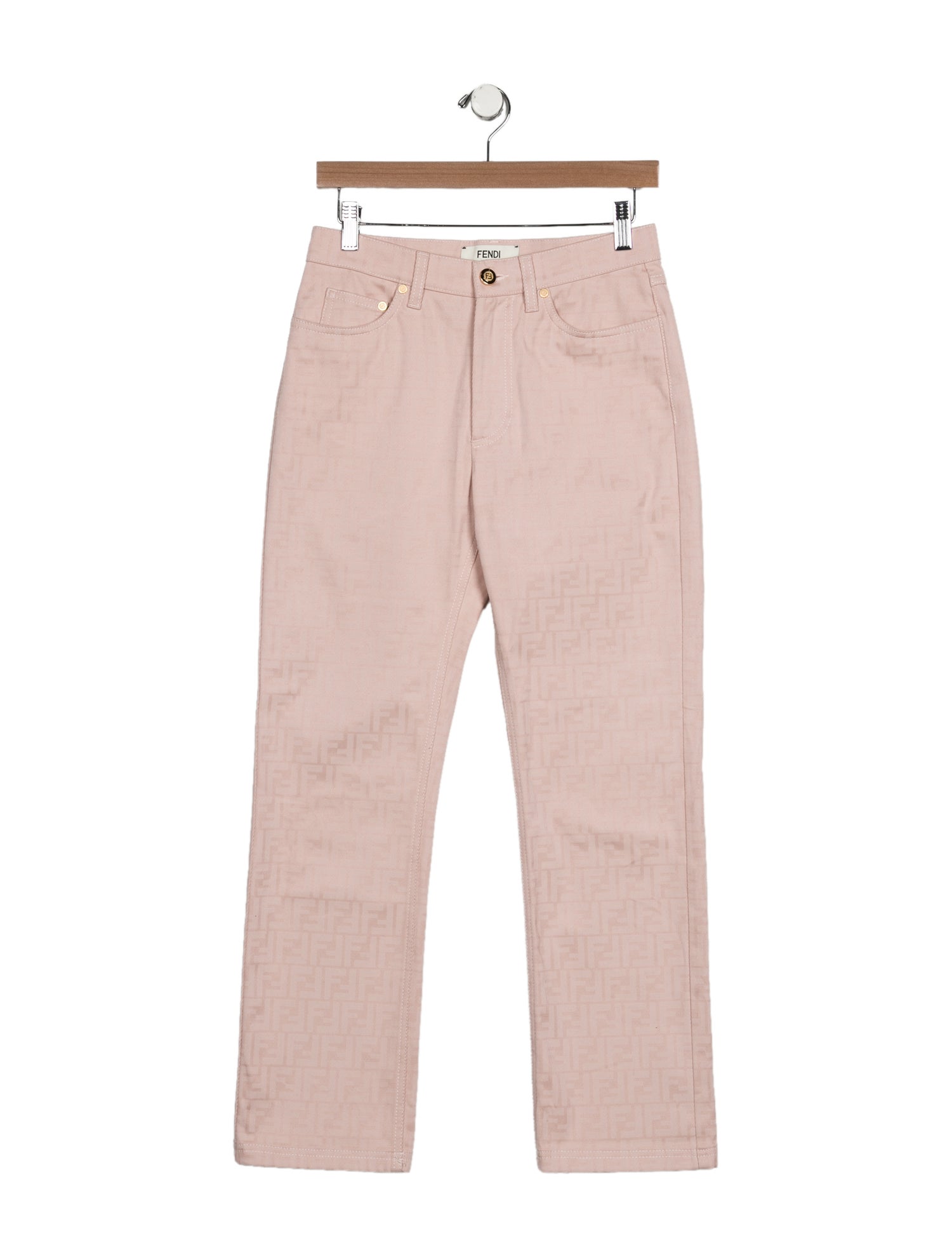 Fendi Mid-Rise Straight Leg Jeans