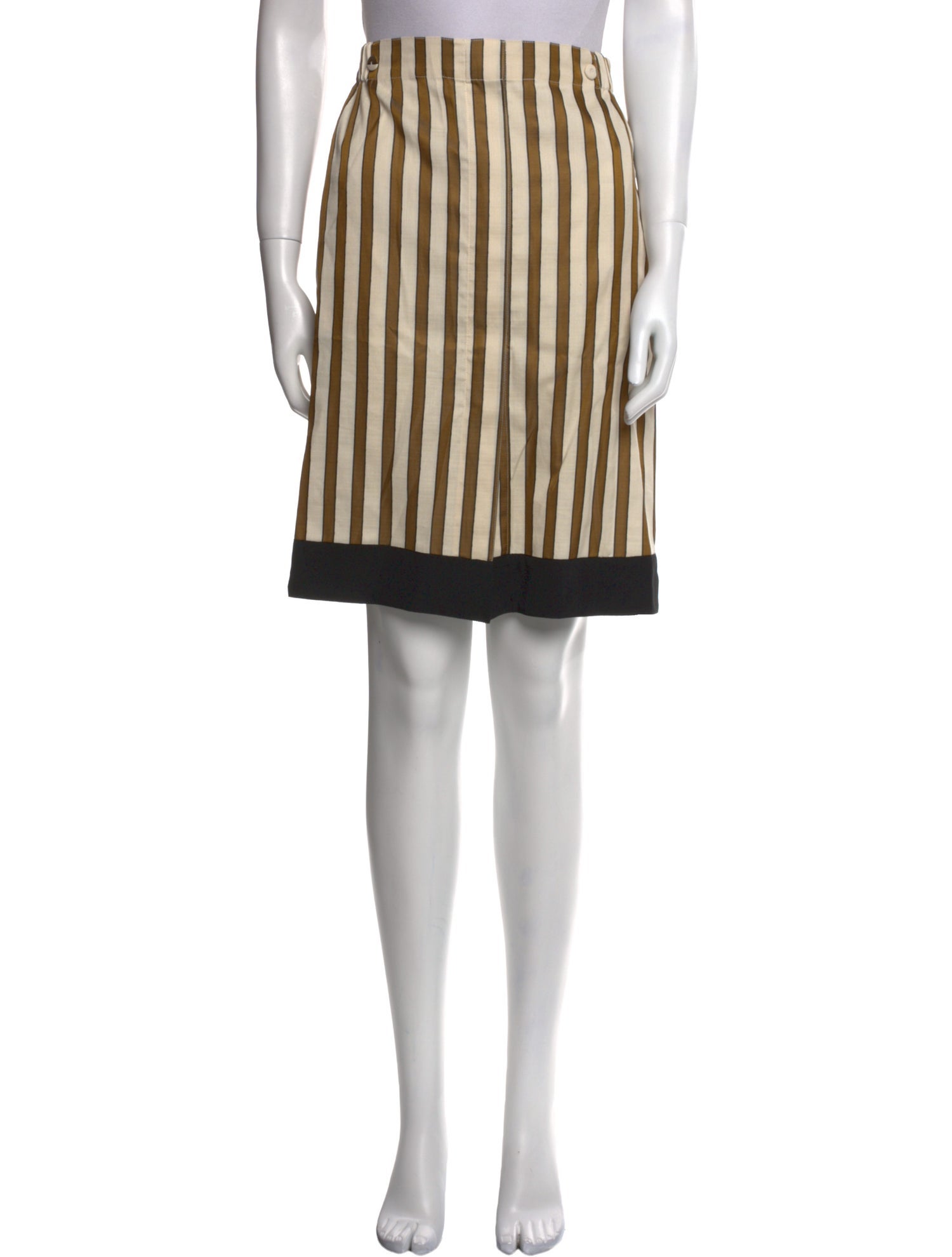 Fendi Striped Knee-Length Skirt
