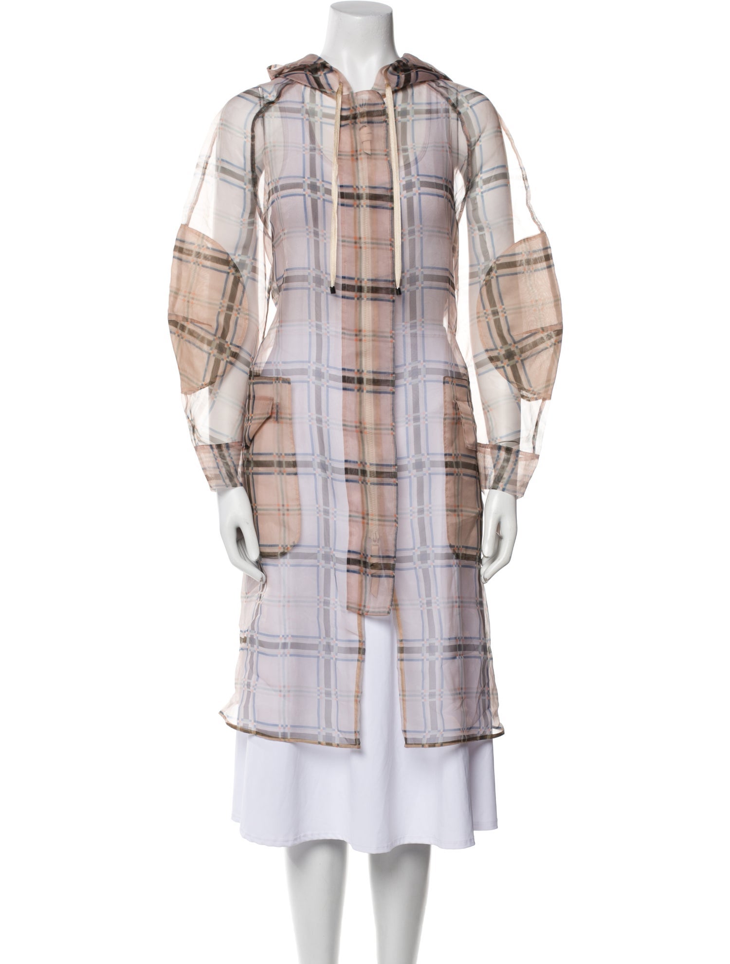 Fendi Plaid Print Trench Coat