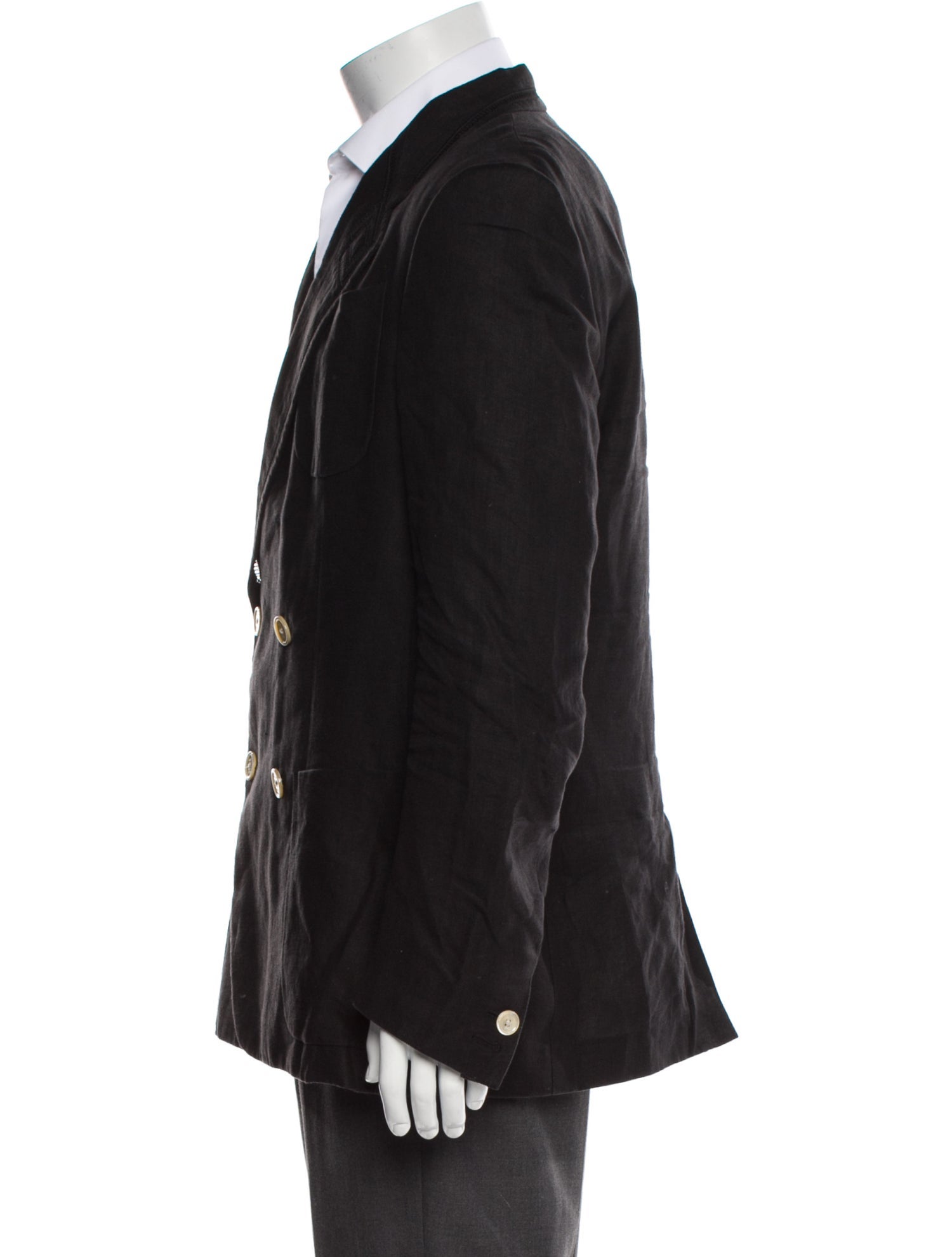 Fendi Hemp Embroidered Accent Blazer