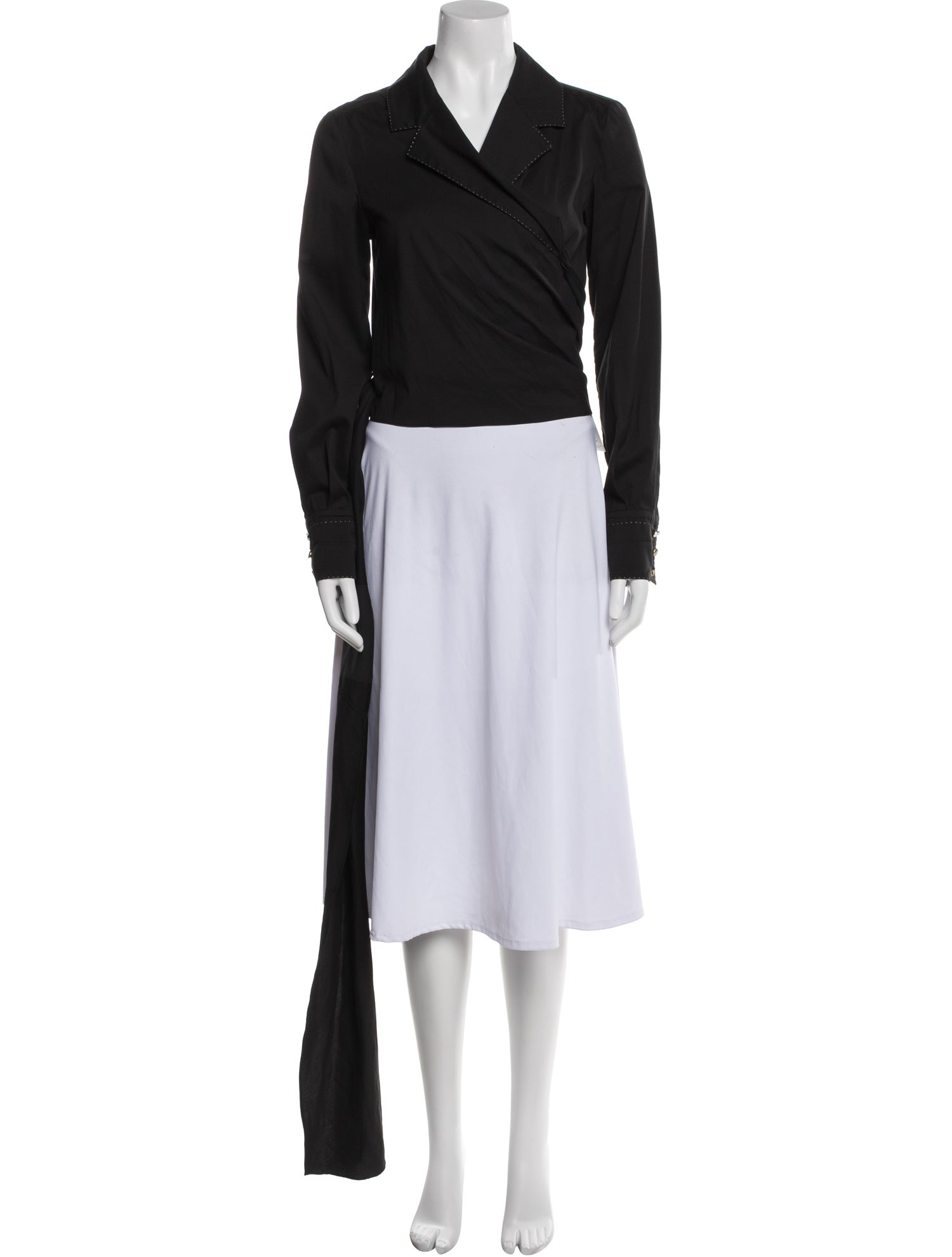 Fendi Cowl Neck Long Sleeve Top