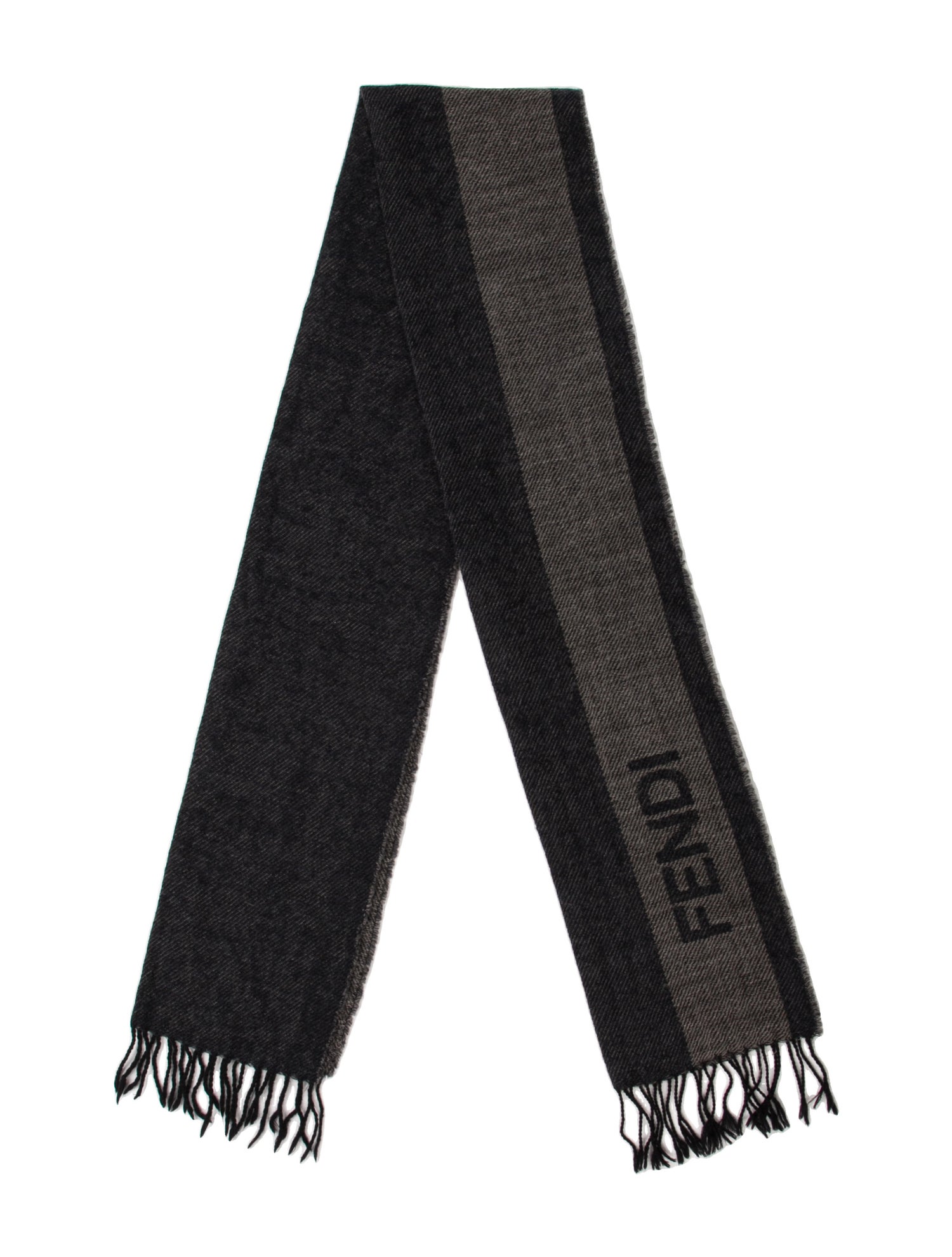 Fendi Zucca FF Logo Colorblock Pattern Scarf
