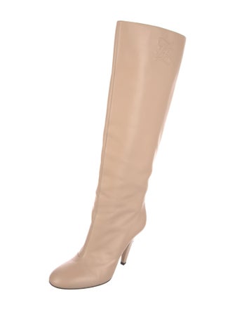 Fendi Karligraphy Accent Leather Boots