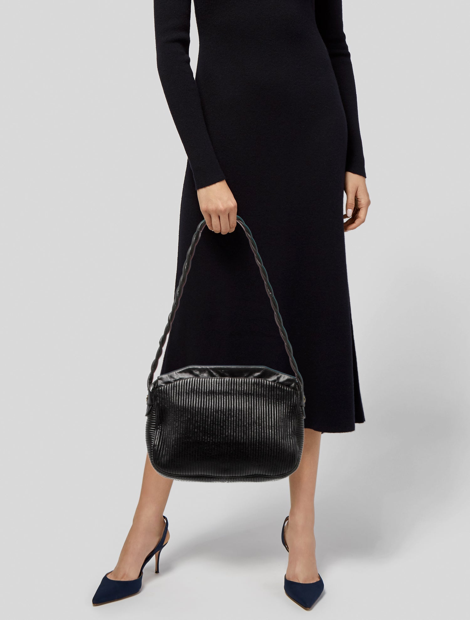 Fendi Leather Shoulder Bag Vintage