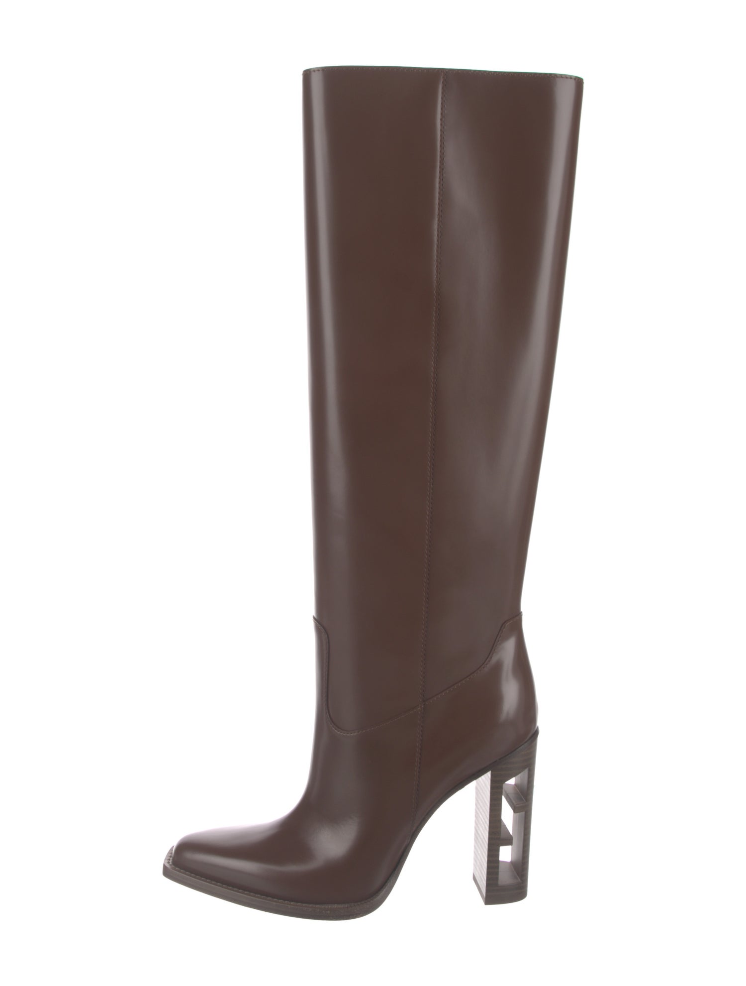 Fendi Zucca FF Logo Leather Boots