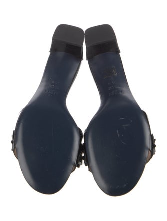 Fendi Patent Leather Studded Accents Slides