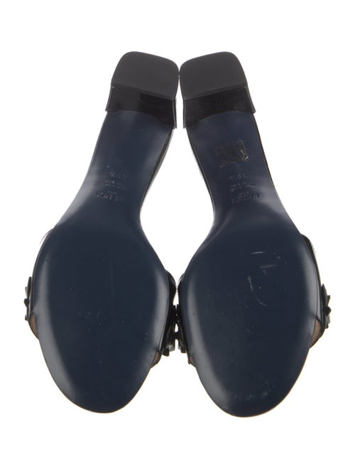 Fendi Patent Leather Studded Accents Slides