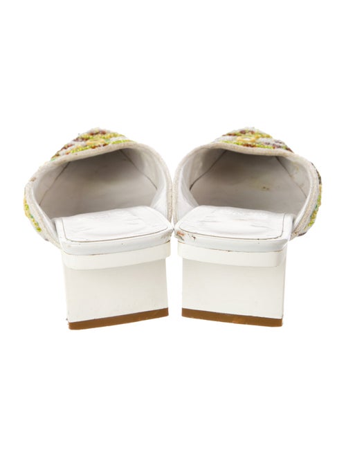 Fendi Printed Embroidered Accent Mules