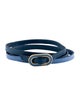 Fendi Leather & Enamel Double Wrap Bracelet