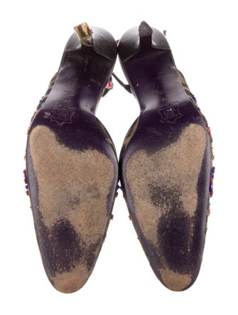 Fendi Zucca FF Logo Canvas Slingback Pumps