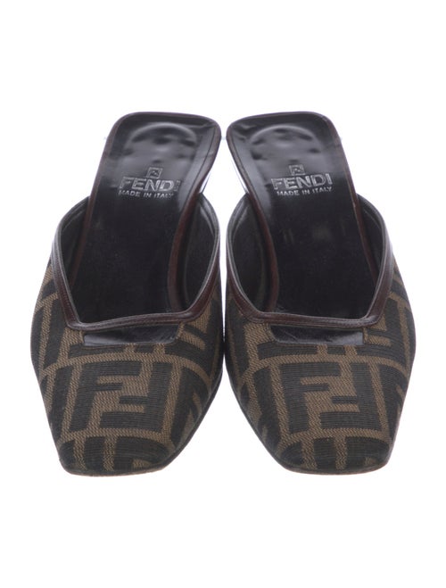 Fendi Zucca FF Logo Canvas Mules