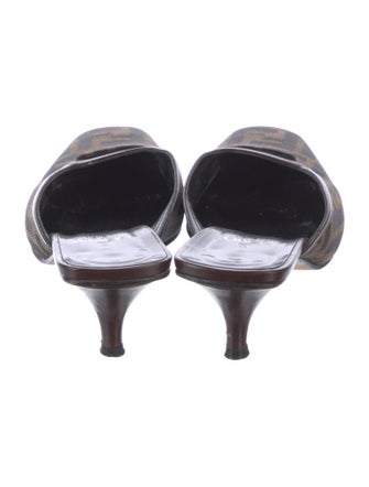 Fendi Zucca FF Logo Canvas Mules