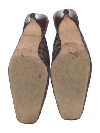 Fendi Zucca FF Logo Canvas Mules