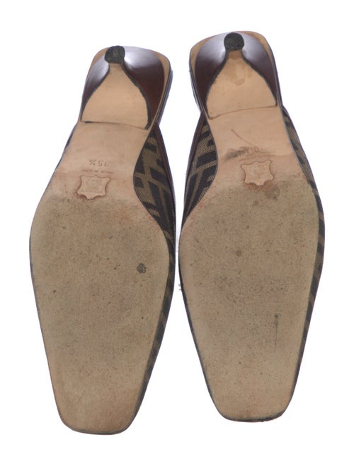 Fendi Zucca FF Logo Canvas Mules