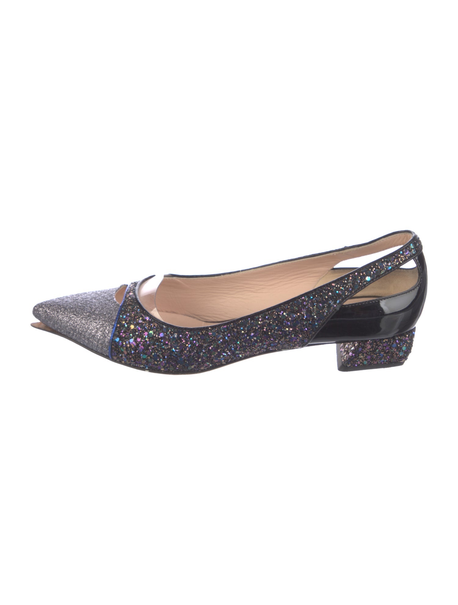 Fendi Glitter Ballet Flats