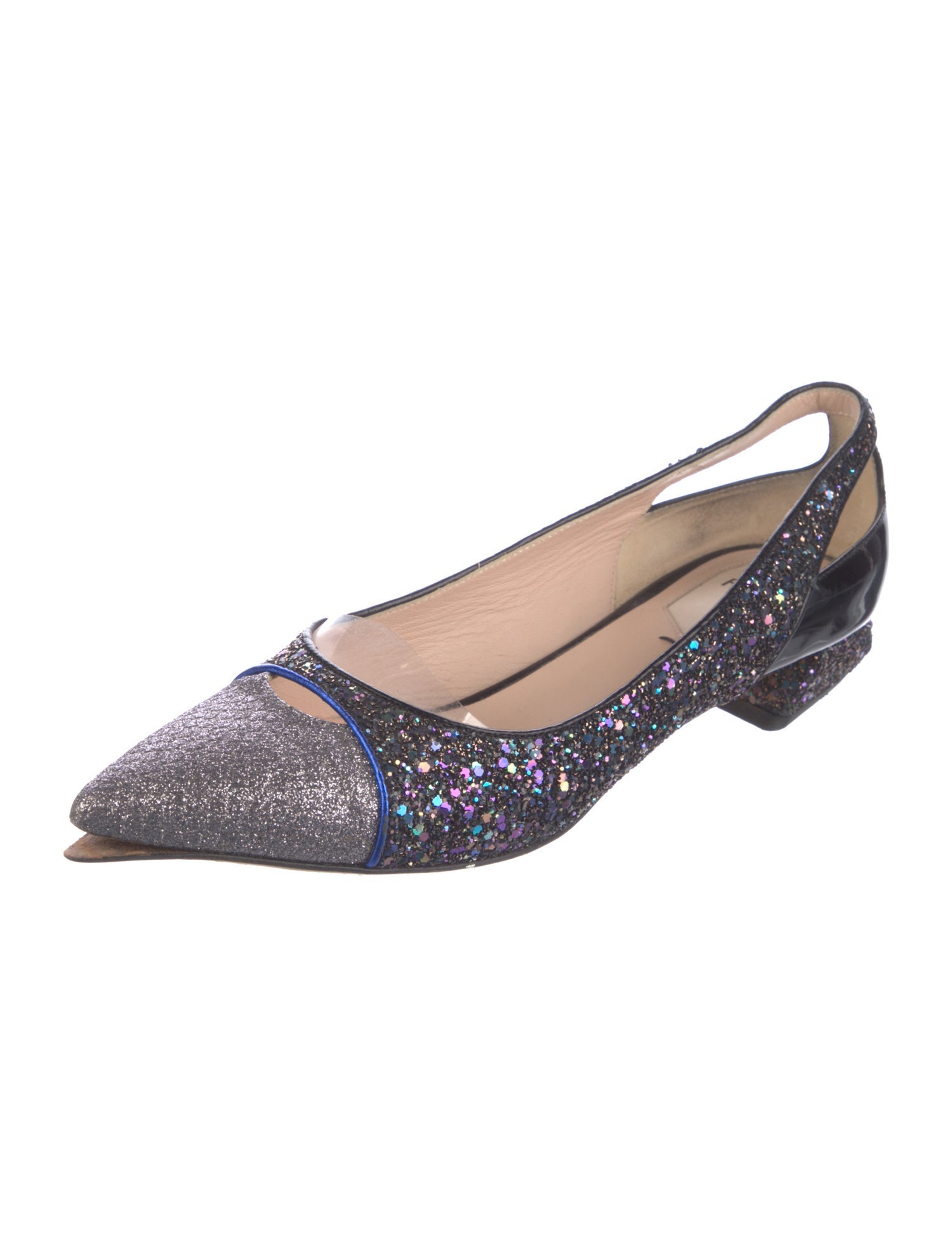 Fendi Glitter Ballet Flats