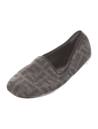 Fendi Zucca FF Logo Wool Flats