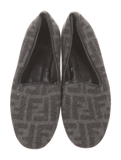 Fendi Zucca FF Logo Wool Flats
