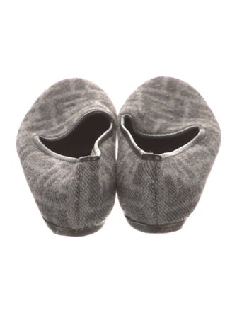 Fendi Zucca FF Logo Wool Flats