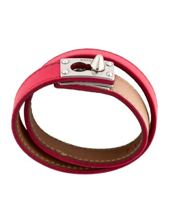 Fendi Leather Double Wrap Bracelet