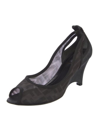 Fendi Zucca FF Logo Mesh Pumps