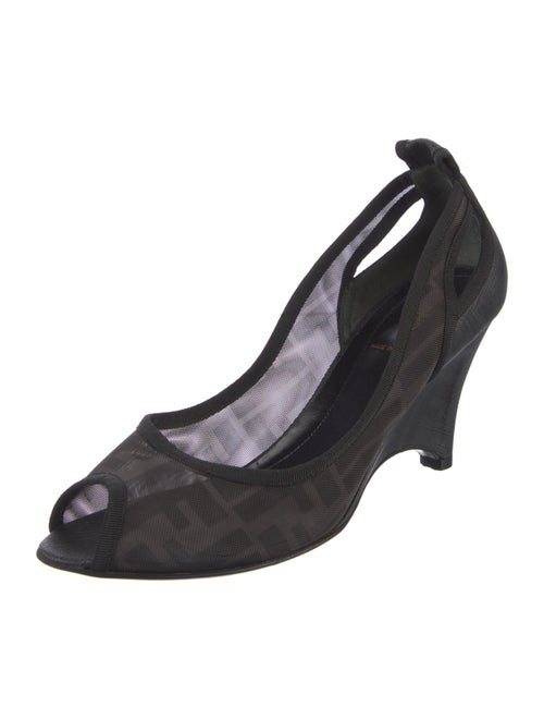 Fendi Zucca FF Logo Mesh Pumps