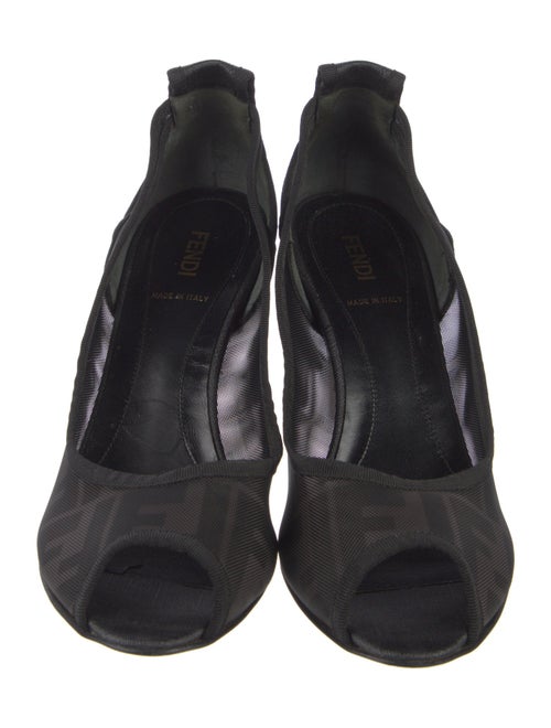 Fendi Zucca FF Logo Mesh Pumps