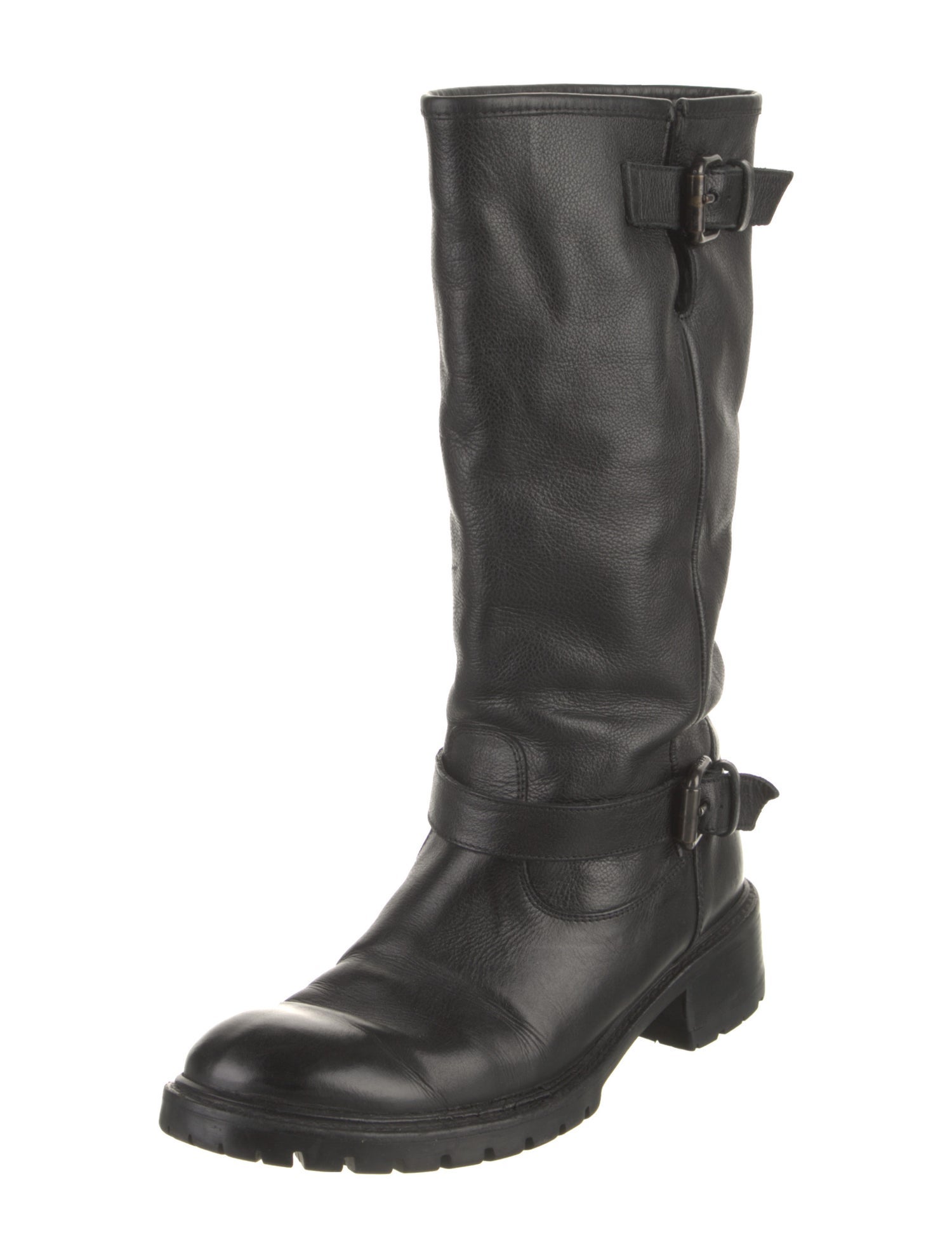 Fendi Leather Moto Boots