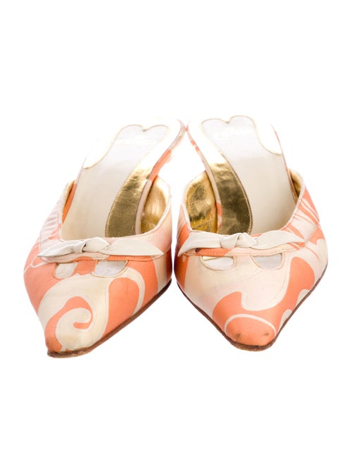 Fendi Printed Cutout Accent Mules