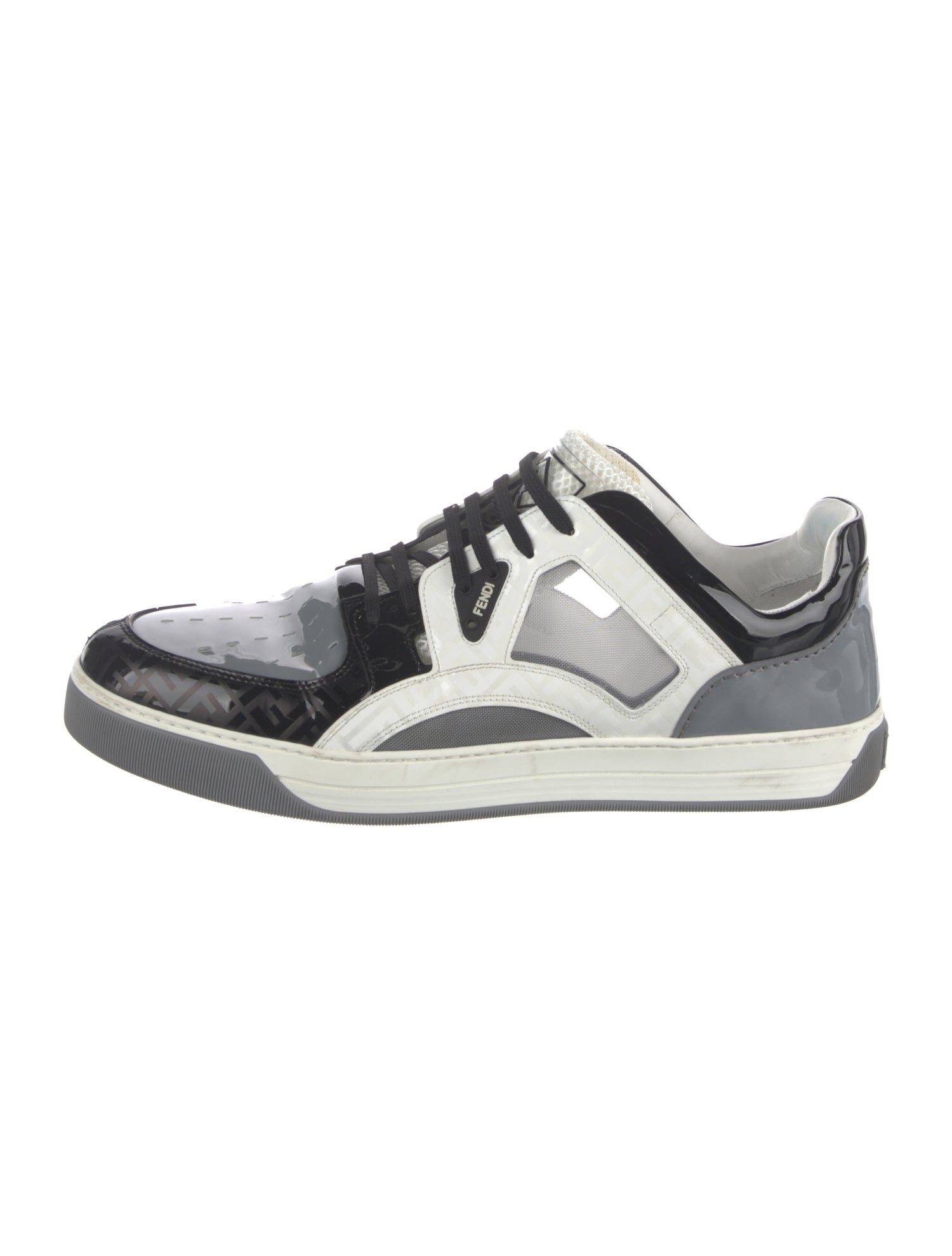 Fendi Patent Leather Printed Sneakers