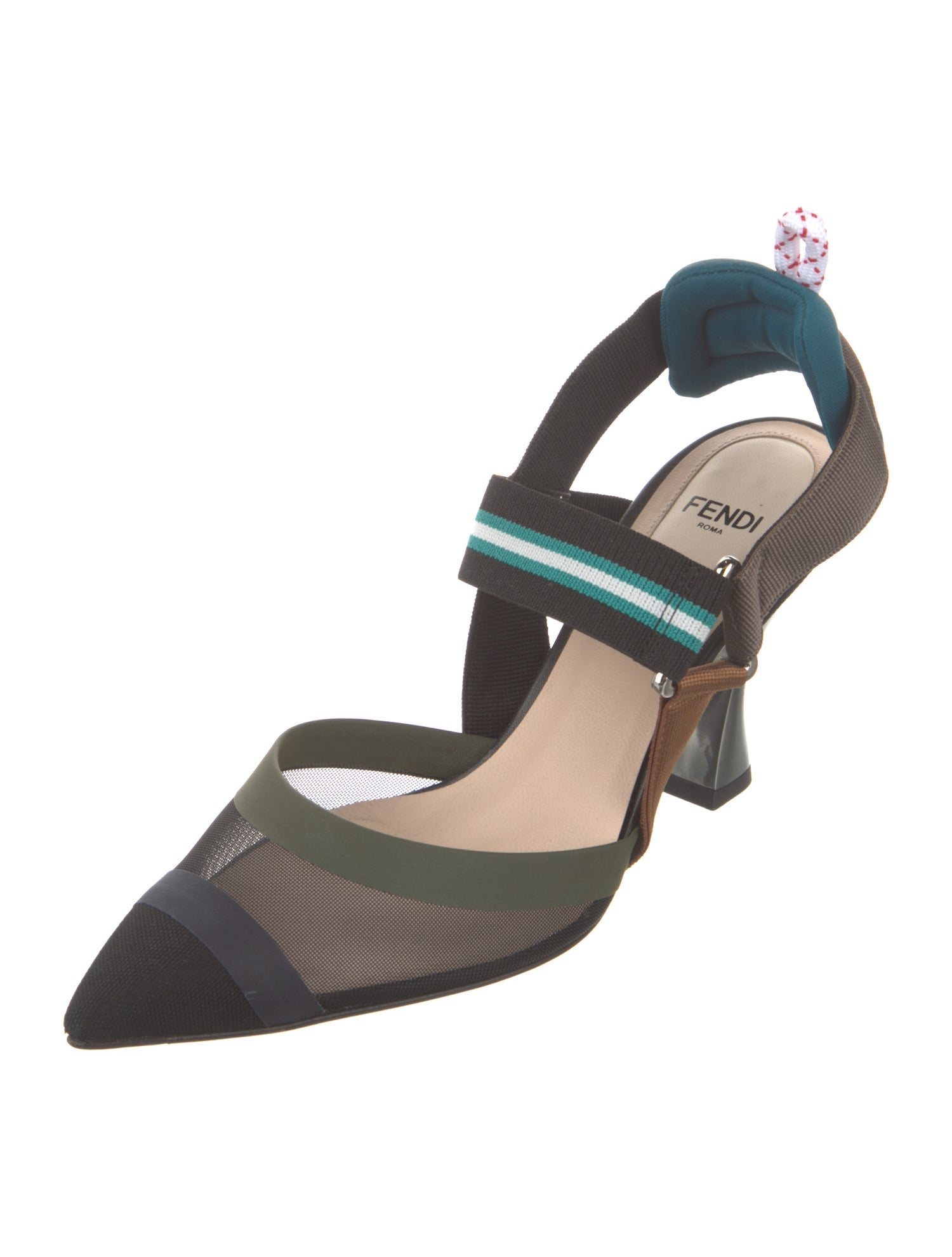 Fendi Zucca FF Logo Mesh Pumps