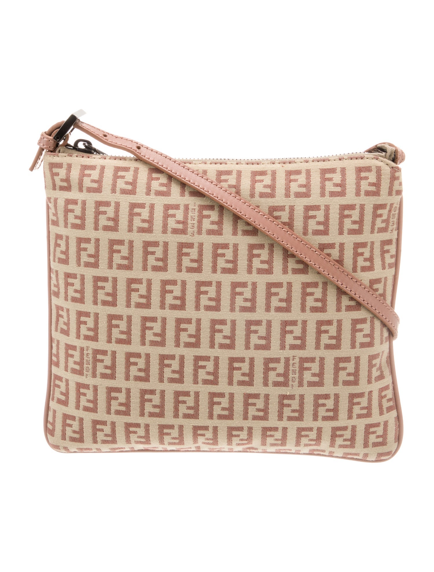 Fendi Zucchino Mini Square Flat Crossbody