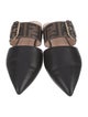 Fendi Zucca FF Logo Leather Mules