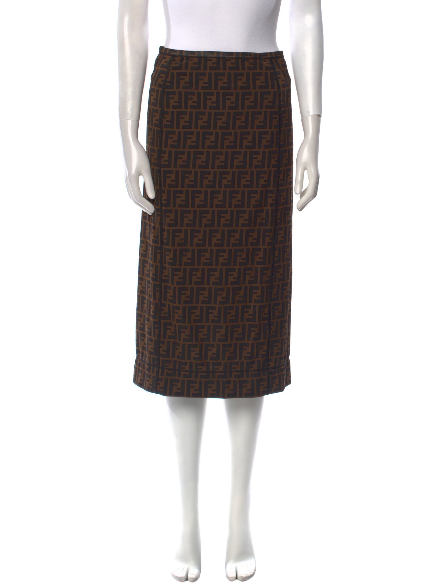 Fendi Nylon Knee-Length Skirt