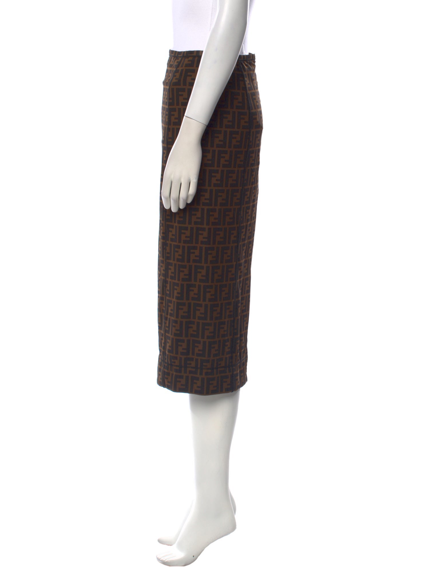 Fendi Nylon Knee-Length Skirt