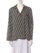 Fendi Silk Printed Button-Up Top